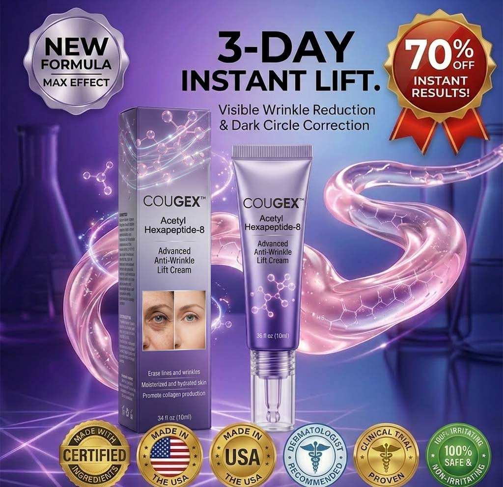 COUGEX™ Acetyl Hexapeptide-8 & Retinol Avansert Anti-Rynke Løftkrem (🔥Siste 3 timer, 60% RABATT Øyegel for mørke ringer og rynker)